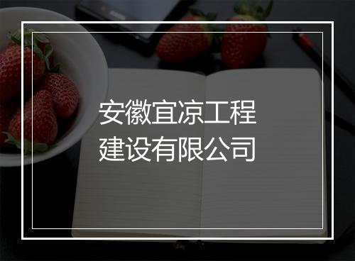 安徽宜凉工程建设有限公司