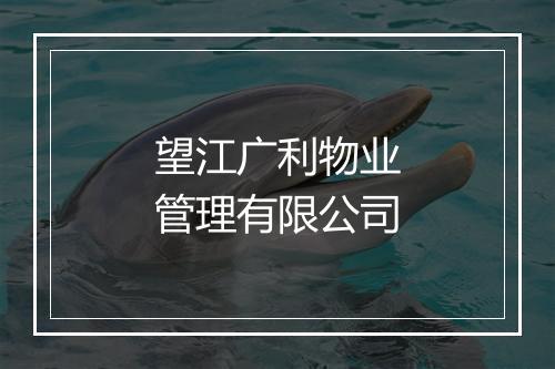 望江广利物业管理有限公司