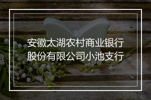安徽太湖农村商业银行股份有限公司小池支行