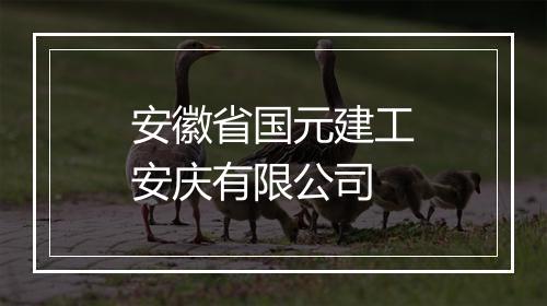 安徽省国元建工安庆有限公司