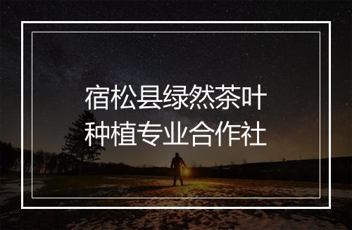 宿松县绿然茶叶种植专业合作社