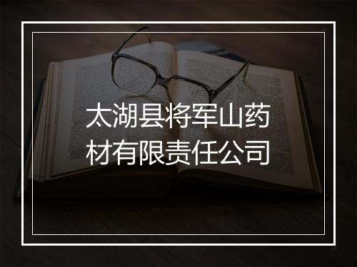 太湖县将军山药材有限责任公司