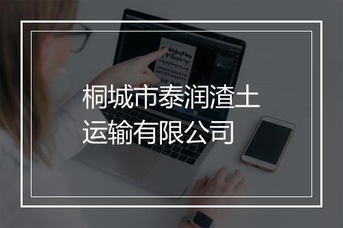 桐城市泰润渣土运输有限公司