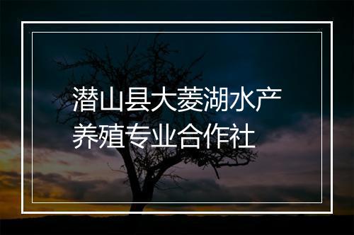 潜山县大菱湖水产养殖专业合作社