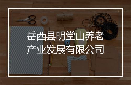 岳西县明堂山养老产业发展有限公司