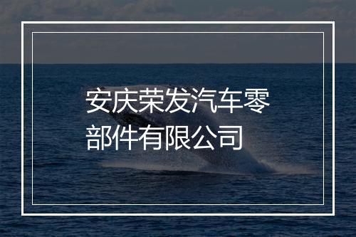 安庆荣发汽车零部件有限公司