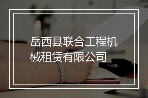 岳西县联合工程机械租赁有限公司