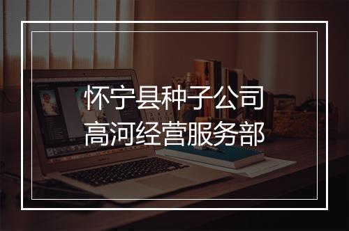 怀宁县种子公司高河经营服务部