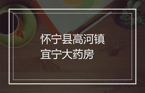 怀宁县高河镇宜宁大药房