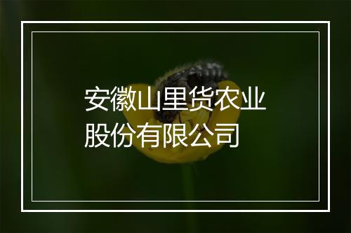 安徽山里货农业股份有限公司