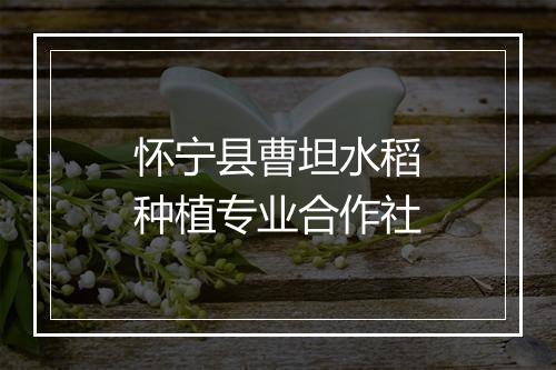 怀宁县曹坦水稻种植专业合作社