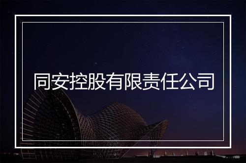 同安控股有限责任公司