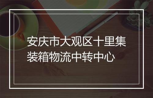 安庆市大观区十里集装箱物流中转中心
