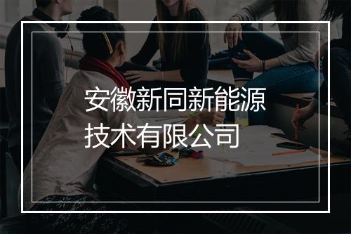 安徽新同新能源技术有限公司