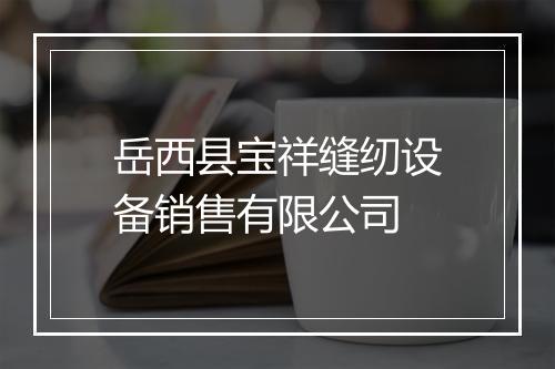 岳西县宝祥缝纫设备销售有限公司