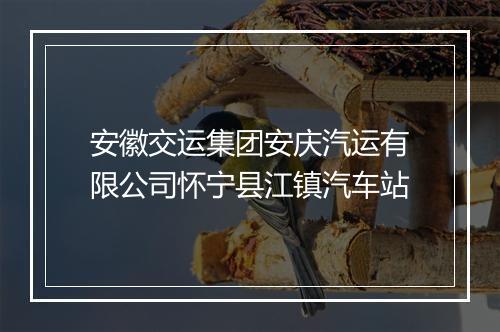 安徽交运集团安庆汽运有限公司怀宁县江镇汽车站