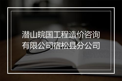 潜山皖国工程造价咨询有限公司宿松县分公司