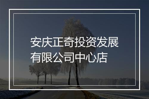 安庆正奇投资发展有限公司中心店