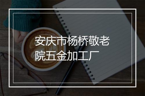 安庆市杨桥敬老院五金加工厂