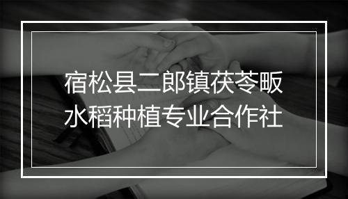 宿松县二郎镇茯苓畈水稻种植专业合作社