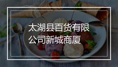 太湖县百货有限公司新城商厦