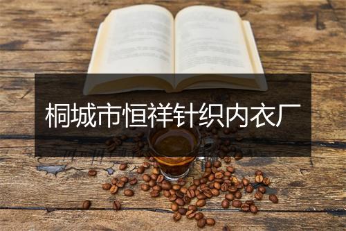 桐城市恒祥针织内衣厂