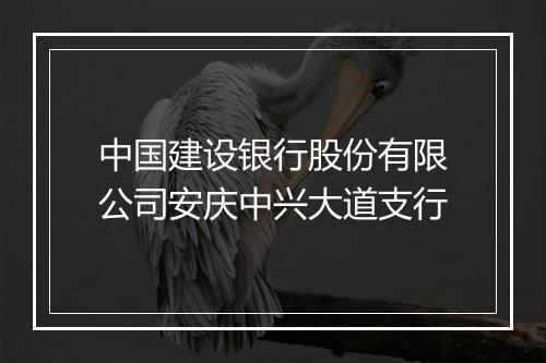 中国建设银行股份有限公司安庆中兴大道支行