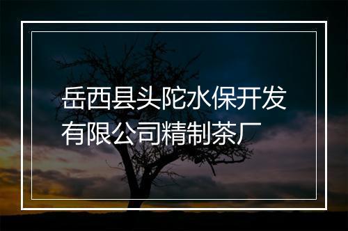 岳西县头陀水保开发有限公司精制茶厂