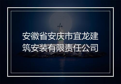 安徽省安庆市宜龙建筑安装有限责任公司