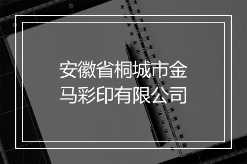 安徽省桐城市金马彩印有限公司