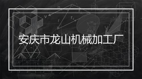 安庆市龙山机械加工厂