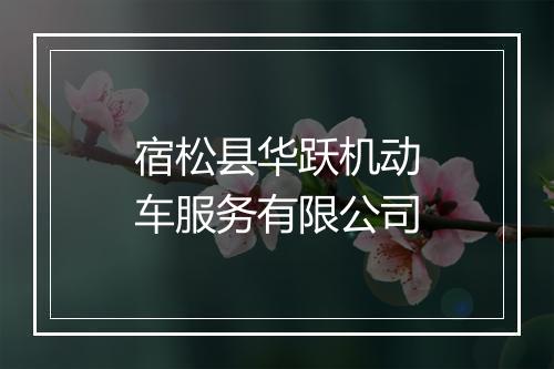宿松县华跃机动车服务有限公司