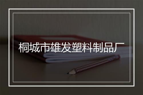 桐城市雄发塑料制品厂