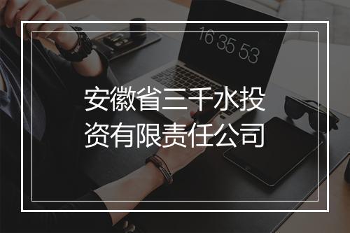 安徽省三千水投资有限责任公司