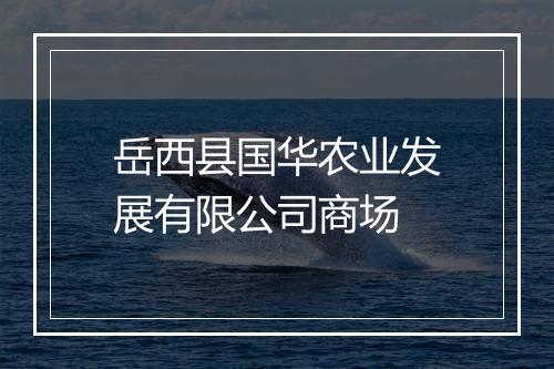 岳西县国华农业发展有限公司商场