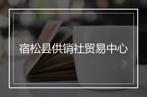 宿松县供销社贸易中心