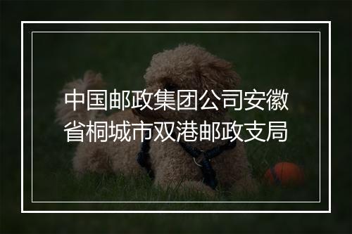 中国邮政集团公司安徽省桐城市双港邮政支局