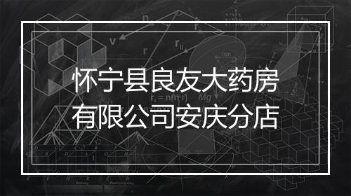 怀宁县良友大药房有限公司安庆分店