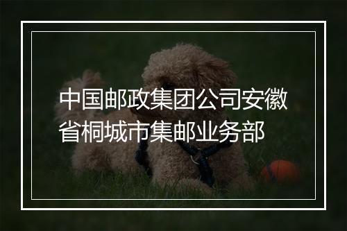 中国邮政集团公司安徽省桐城市集邮业务部