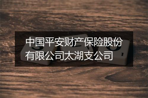 中国平安财产保险股份有限公司太湖支公司