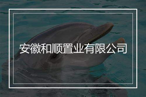 安徽和顺置业有限公司