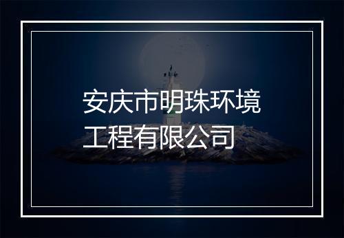 安庆市明珠环境工程有限公司