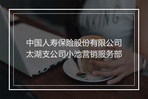 中国人寿保险股份有限公司太湖支公司小池营销服务部