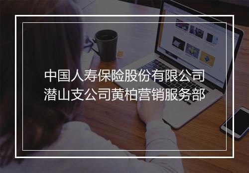中国人寿保险股份有限公司潜山支公司黄柏营销服务部