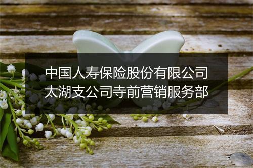 中国人寿保险股份有限公司太湖支公司寺前营销服务部