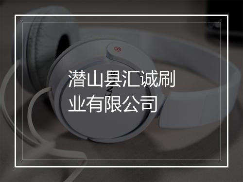 潜山县汇诚刷业有限公司