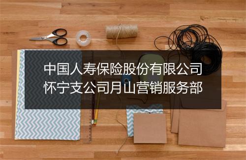 中国人寿保险股份有限公司怀宁支公司月山营销服务部