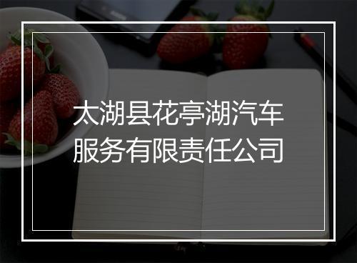 太湖县花亭湖汽车服务有限责任公司