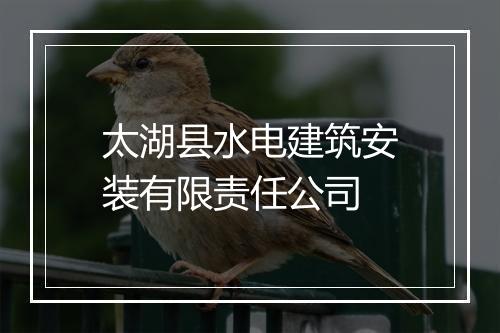 太湖县水电建筑安装有限责任公司