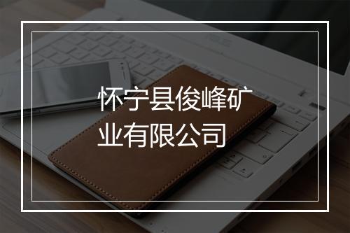 怀宁县俊峰矿业有限公司
